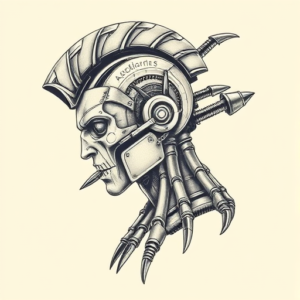 Biomechanical Achilles Tattoo