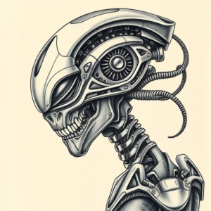 Biomechanical Alien Tattoo