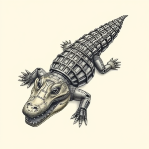 Biomechanical Alligator Tattoo