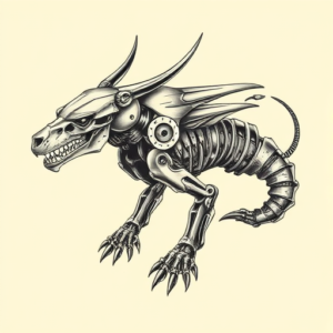 Biomechanical Animal Tattoo