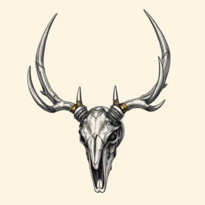 Biomechanical Antler Tattoo