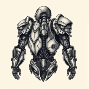 Biomechanical Armor Tattoo