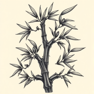 Biomechanical Bamboo Tattoo