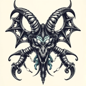 Biomechanical Baphomet Tattoo