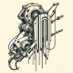 Biomechanical Barcode Tattoo