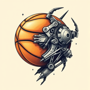 Biomechanical Basketball Tattoo