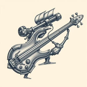 Biomechanical Bass Tattoo