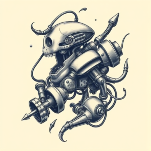 Biomechanical Beach Tattoo