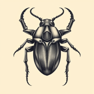 Biomechanical Beetle Tattoo