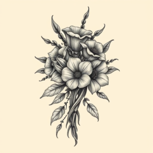 Biomechanical Bouquet Tattoo