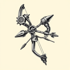 Biomechanical Bow Tattoo