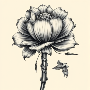 Biomechanical Carnation Tattoo