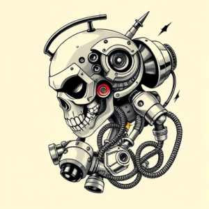 Biomechanical Cartoon Tattoo