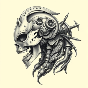 Biomechanical Crusader Tattoo