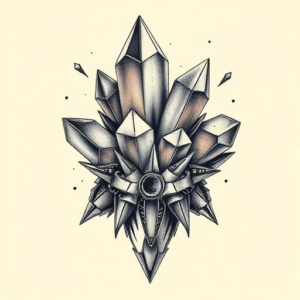 Biomechanical Crystal Tattoo