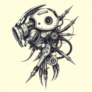 Biomechanical Cyber Tattoo