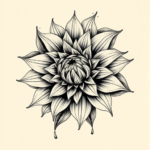 Biomechanical Dahlia Tattoo