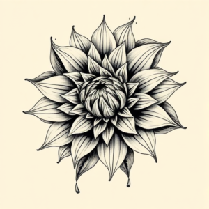 Biomechanical Dahlia Tattoo