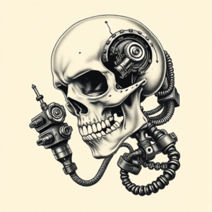 Biomechanical Death Tattoo