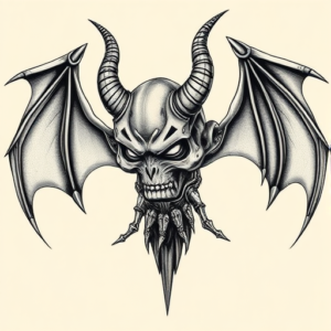 Biomechanical Devil Tattoo