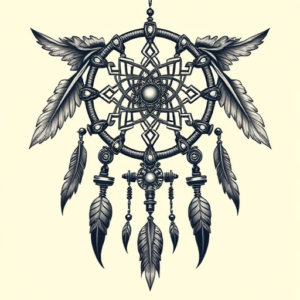 Biomechanical Dreamcatcher Tattoo