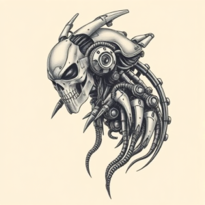 Biomechanical Evangelion Tattoo