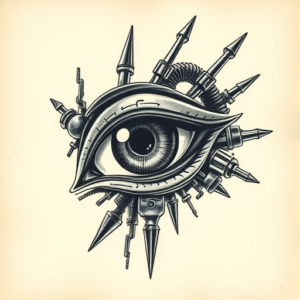 Biomechanical Eye Tattoo