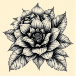 Biomechanical Floral Tattoo