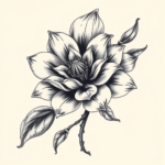 Biomechanical Flower Tattoo