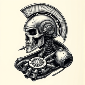 Biomechanical Gladiator Tattoo