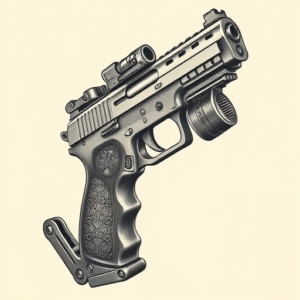 Biomechanical Glock Tattoo