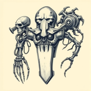 Biomechanical Graveyard Tattoo