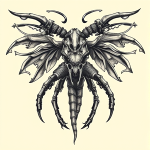 Biomechanical Hades Tattoo