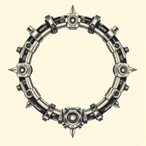 Biomechanical Halo Tattoo