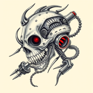 Biomechanical Hannya Tattoo