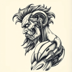 Biomechanical Hercules Tattoo