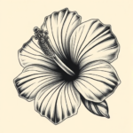 Biomechanical Hibiscus Tattoo