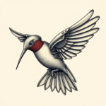 Biomechanical Hummingbird Tattoo