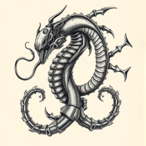 Biomechanical Hydra Tattoo