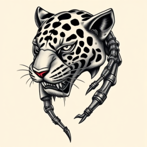 Biomechanical Jaguar Tattoo