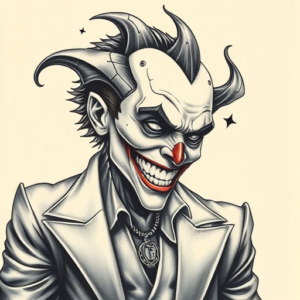 Biomechanical Joker Tattoo