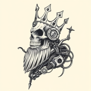 Biomechanical King Tattoo