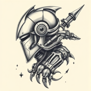 Biomechanical Knight Tattoo