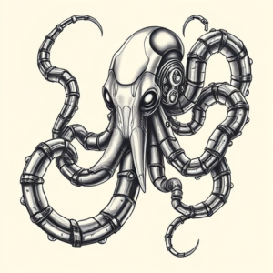 Biomechanical Kraken Tattoo