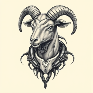 Biomechanical Lamb Tattoo