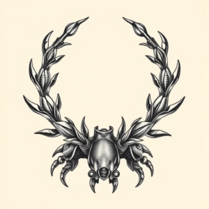 Biomechanical Laurel Tattoo