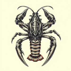 Biomechanical Lobster Tattoo