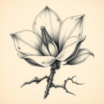 Biomechanical Magnolia Tattoo