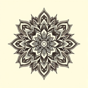 Biomechanical Mandala Tattoo