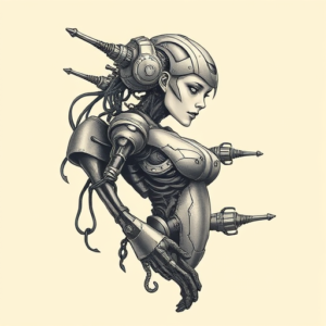 Biomechanical Mary Tattoo